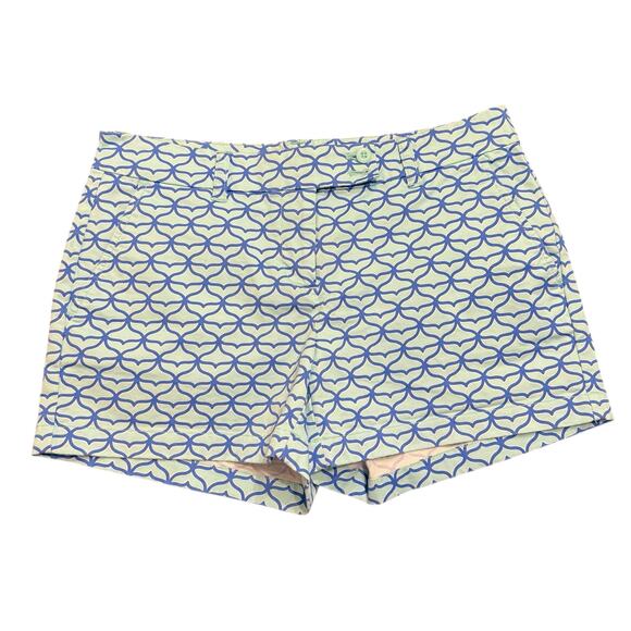 Vineyard Vines Women’s blue print shorts with tab front Size 8 - Picture 1 of 5